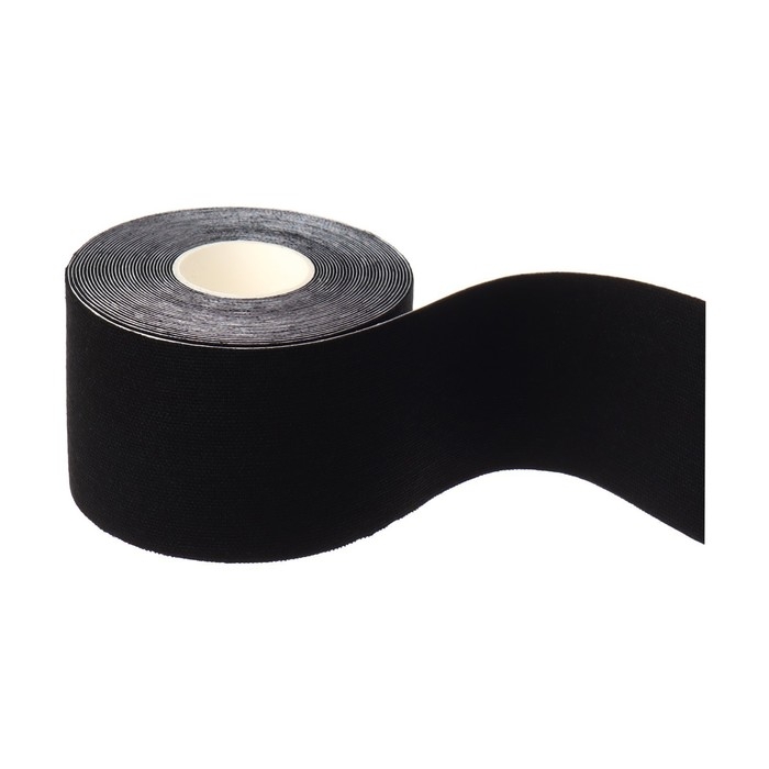 Кинезио-тейп, 5 см × 5 м, цвет чёрный Кинезио-тейп, 5 см × 5 м, цвет чёрный