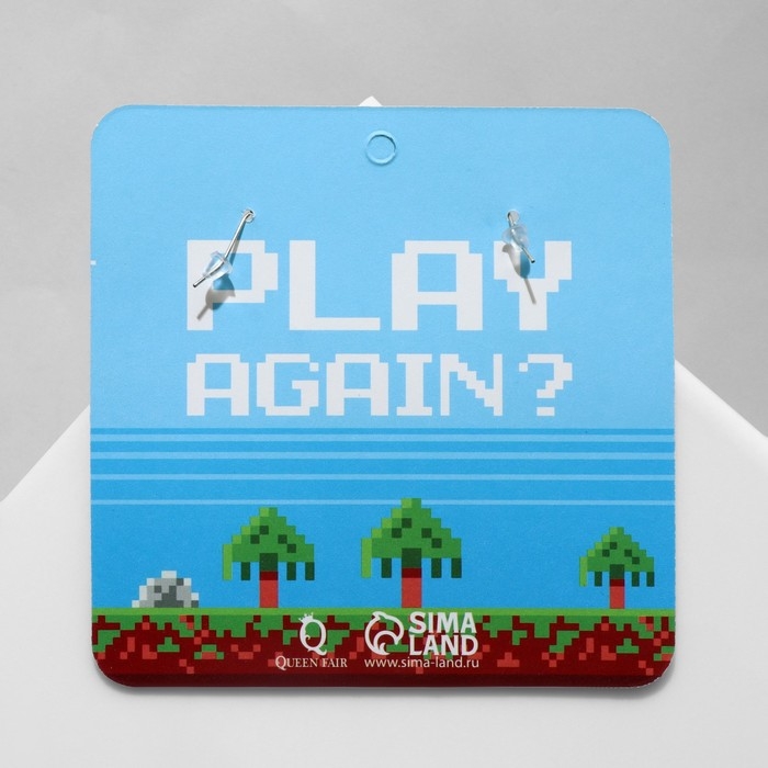 Серьги акрил «Джойстики» GAME OVER, цветные в серебре Серьги акрил «Джойстики» GAME OVER, цветные в серебре