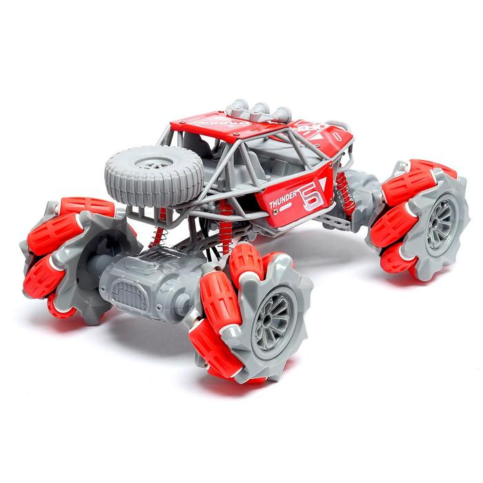 Машина радиоуправляемая «Джип-акробат», 4WD, управление жестами, работает от аккумулятора, цвет красный Машина радиоуправляемая «Джип-акробат», 4WD, управление жестами, работает от аккумулятора, цвет красный