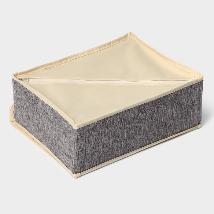 Органайзер для хранения белья с прозрачной крышкой Доляна «Тео», 24 ячеек, 32×23×12 см, цвет серый Органайзер для хранения белья с прозрачной крышкой Доляна «Тео», 24 ячеек, 32×23×12 см, цвет серый