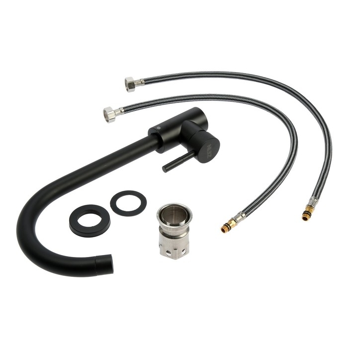 Смеситель для кухни ZEIN Z2387, однорычажный, картридж керамика 35 мм, нерж. сталь, черный Смеситель для кухни ZEIN Z2387, однорычажный, картридж керамика 35 мм, нерж. сталь, черный