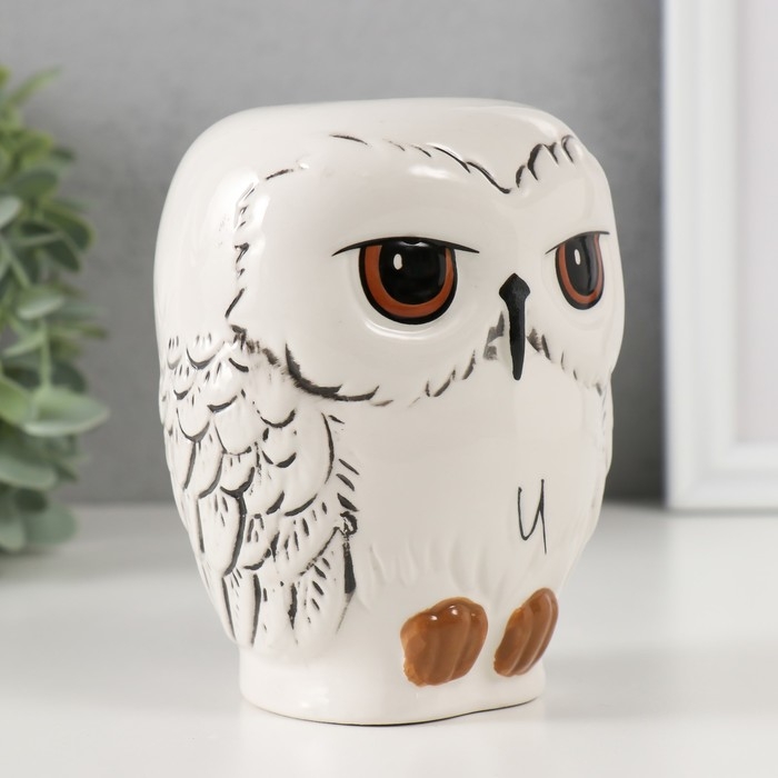 Копилка керамика  Копилка керамика "Белый северный филин" 10,5х9х12,5 см