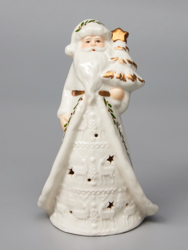 Светодиодная фигура Светодиодная фигура "Дед Мороз в тулупе" 15.7х7.4х5.8, 1 LED, LR44x3(в компл.), Т/БЕЛЫЙ