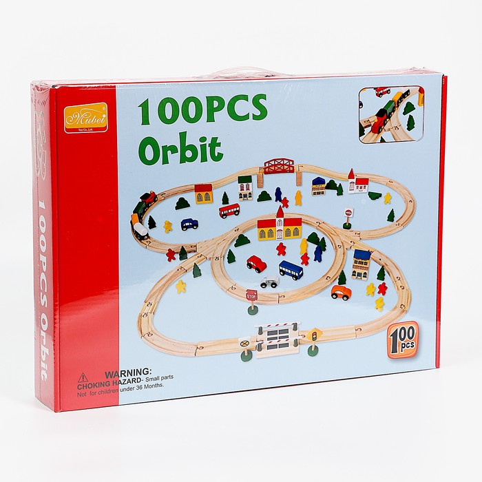 Набор железная дорога &laquo;Городок&raquo; 100 деталей