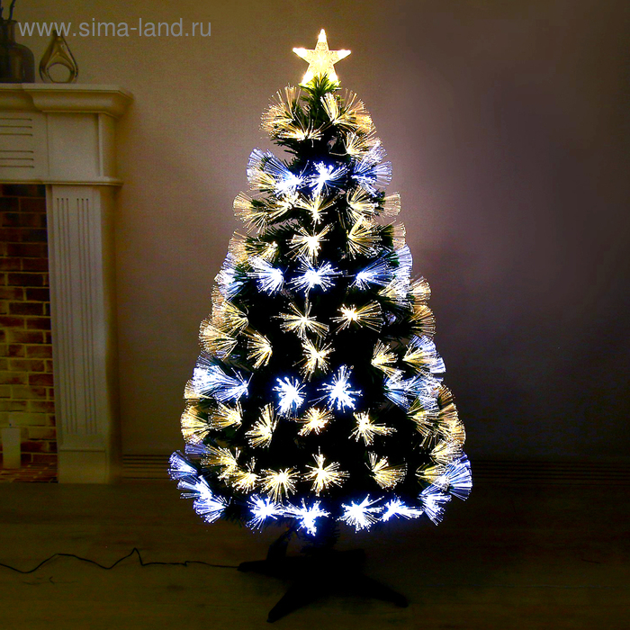 Ёлка фиброоптическая Ёлка фиброоптическая "Пучок перелив" 120 см d нижнего яруса 64 см125 веток