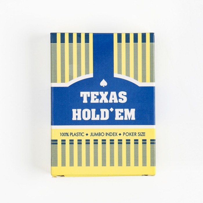 Карты игральные пластиковые, 54 шт, 32 мкм, 9 х 6.6 см, синяя рубашка Карты игральные пластиковые, 54 шт, 32 мкм, 9 х 6.6 см, синяя рубашка