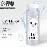 Бутылка для воды «Ты супер», 500 мл