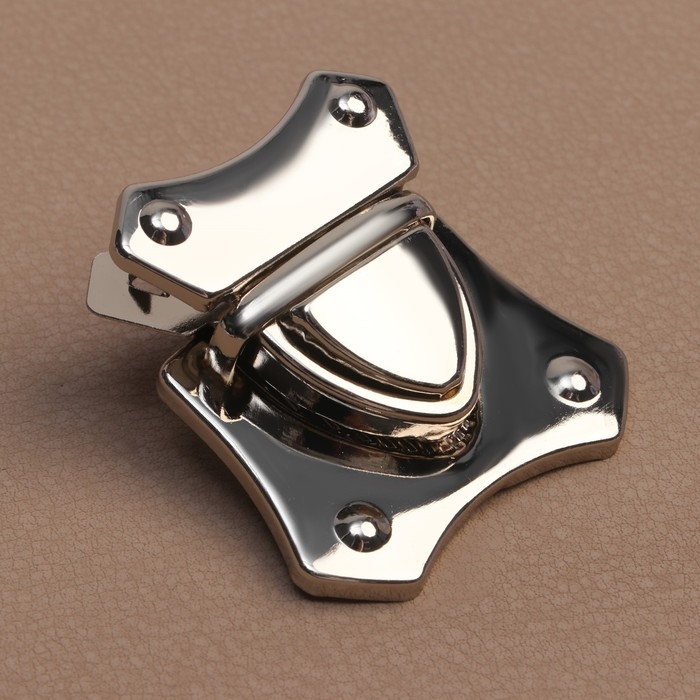 Застёжка для сумки, 4 × 4,2 см, цвет серебряный Застёжка для сумки, 4 × 4,2 см, цвет серебряный