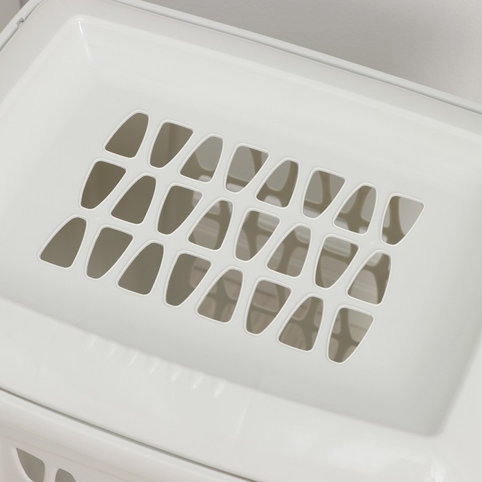 Корзина бельевая с крышкой «Молетта», 45 л, 43×32×48 см, цвет светло-серый Корзина бельевая с крышкой «Молетта», 45 л, 43×32×48 см, цвет светло-серый