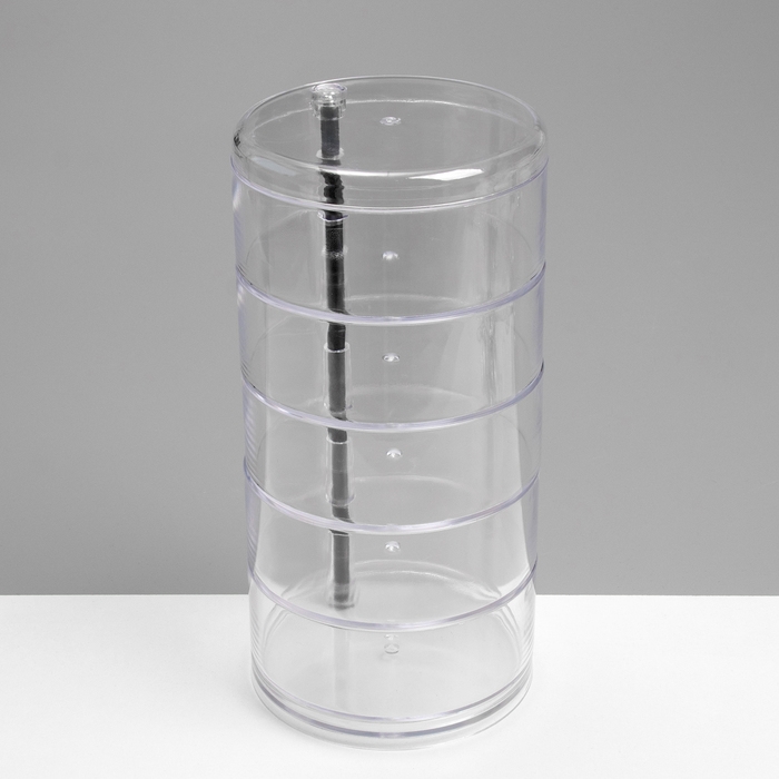 Подставка для украшений &laquo;Трансформер&raquo; 5 секций, 10,5&times;21,5 см, цвет прозрачный