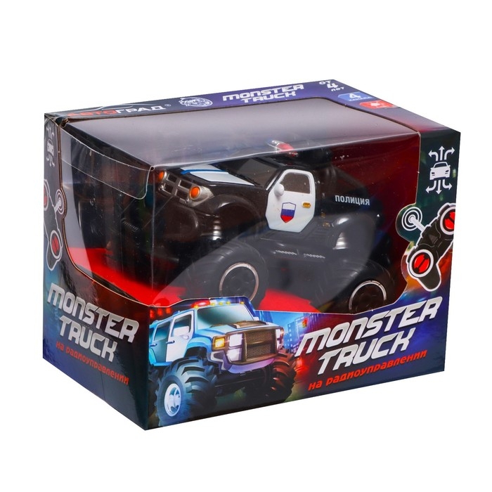 Джип радиоуправляемый «Полиция», работает от батареек, цвет чёрный Джип радиоуправляемый «Полиция», работает от батареек, цвет чёрный