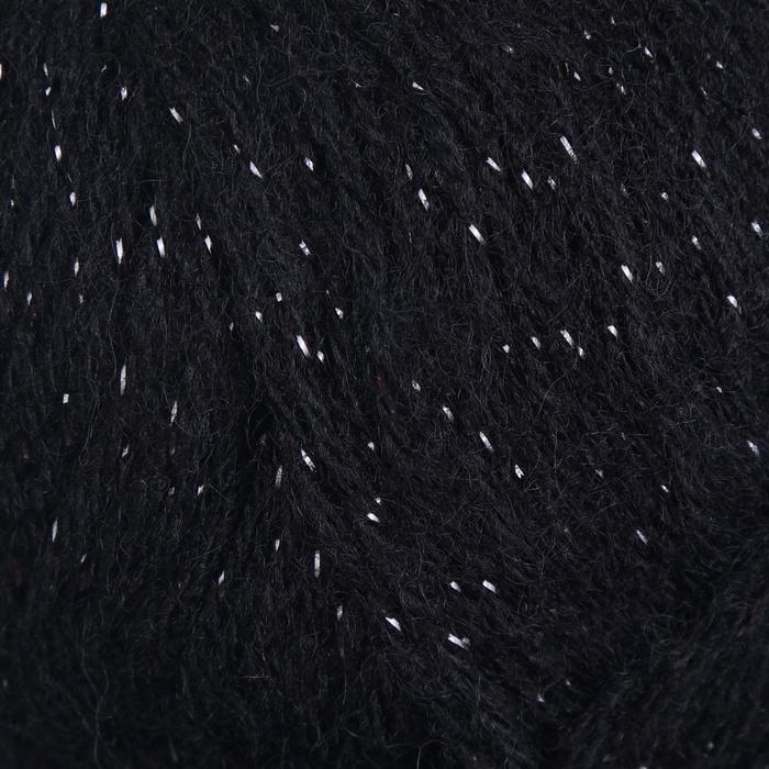 Пряжа  Пряжа "Angora Gold Simli" 75% акрил, 20% шерсть, 5% металлик 500м/100гр (60 черный)