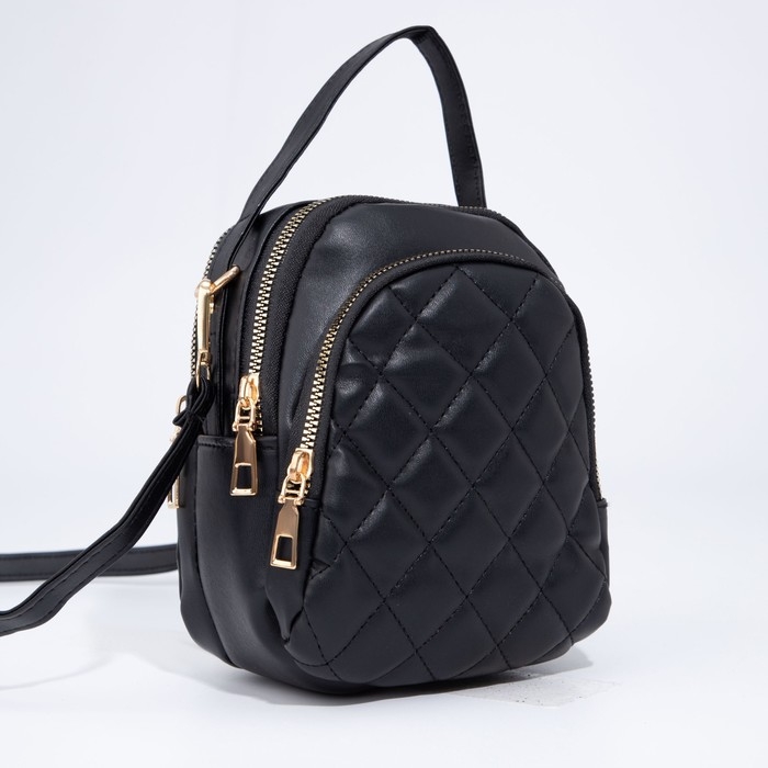 Сумка кросс-боди на молнии, цвет чёрный Сумка кросс-боди на молнии, цвет чёрный