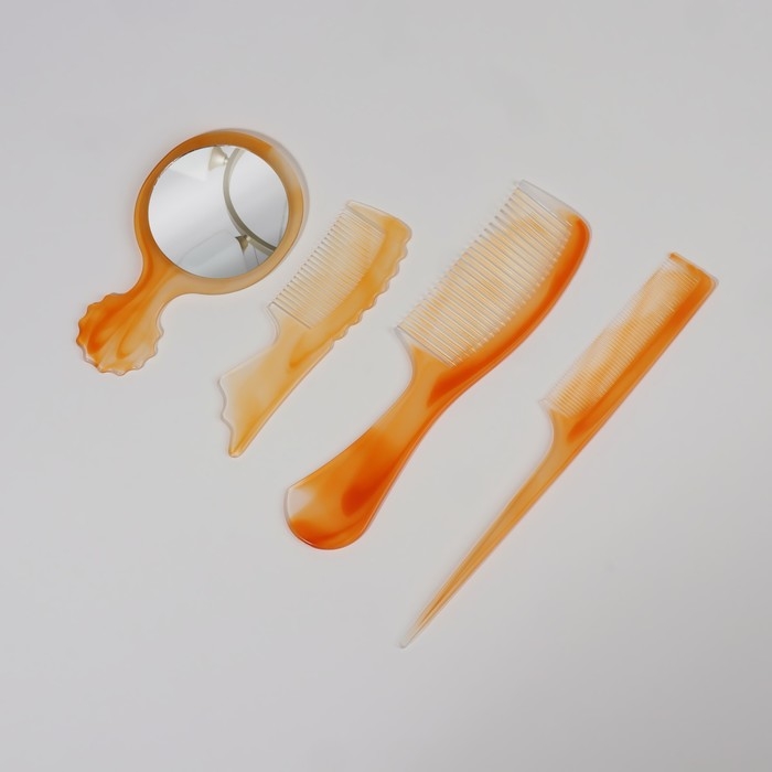 Набор парикмахерский, 4 предмета, цвет «янтарный» Набор парикмахерский, 4 предмета, цвет «янтарный»