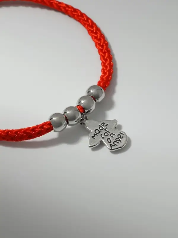 Браслет-оберег &laquo;Красная нить&raquo;, талисман защиты, ангел хранитель, цвет серебро, L=20 см