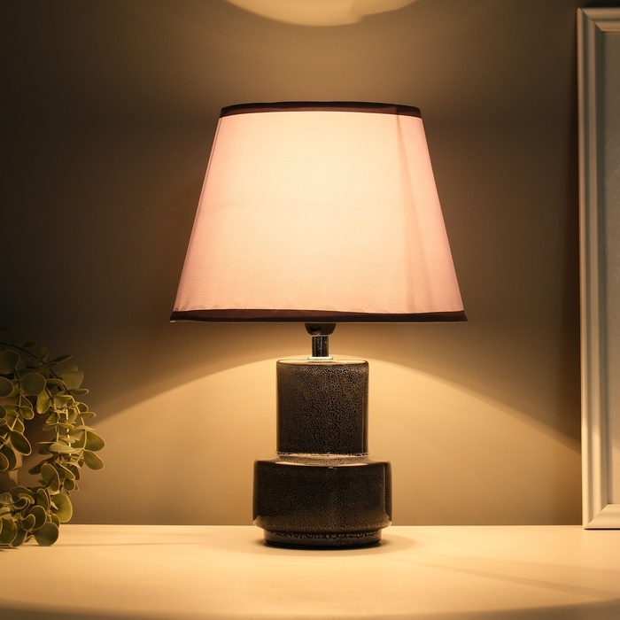 Лампа настольная Лампа настольная "Теория" 1х40Вт Е14 темно-синий 22,2х22,2х33см