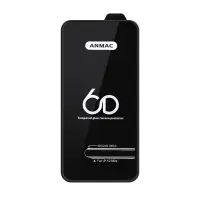Защитное стекло iPh 12 Mini Anmac 6D Black без упаковки Арт.1137159 (10 шт./уп.)