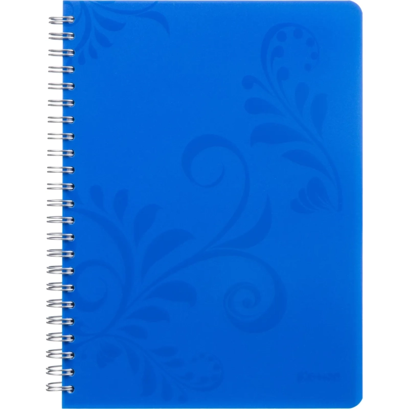 Бизнес-тетрадь Комус Русская серия синий А5 96л.плас.обл.клетка,евро