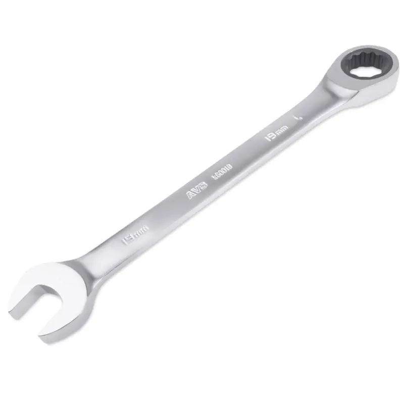 Набор ключей гаечных комбинированных трещоточных в пластике (8-19 мм) (11предметов) AVS K6N11P