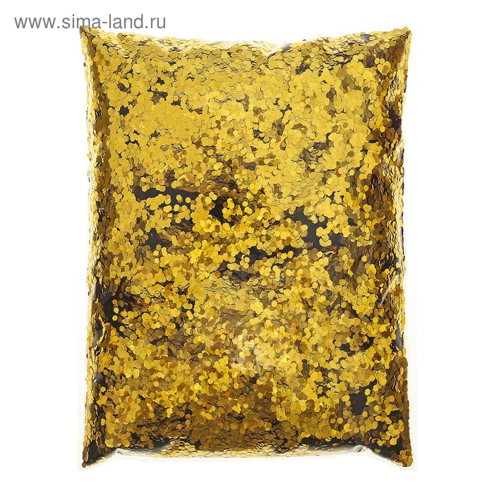 Наполнитель для шара  Наполнитель для шара "Конфетти шестиугольники", 500 г, цвет золотой