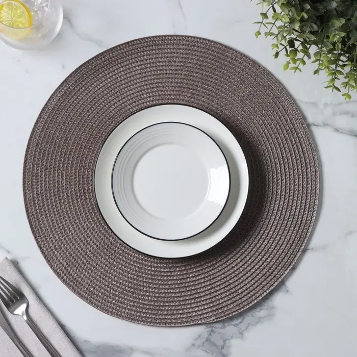 Салфетка сервировочная на стол Доляна &laquo;Лофт&raquo;, d=38 см, серая