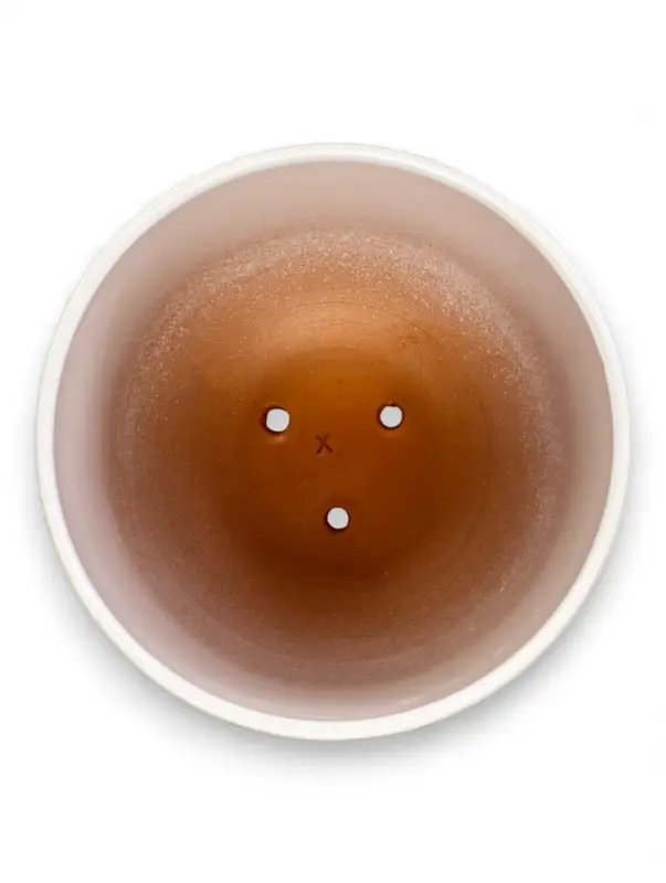 Горшок цветочный с поддоном 3 л, d18/h15,5 см белый керамика, Горшок цветочный с поддоном 3 л, d18/h15,5 см белый керамика, "Перл" (М)