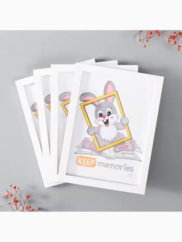 Набор фоторамок для фото 15&times;21 см Keep memories &laquo;Формат&raquo;, 4 шт., белый, (пластиковый экран)