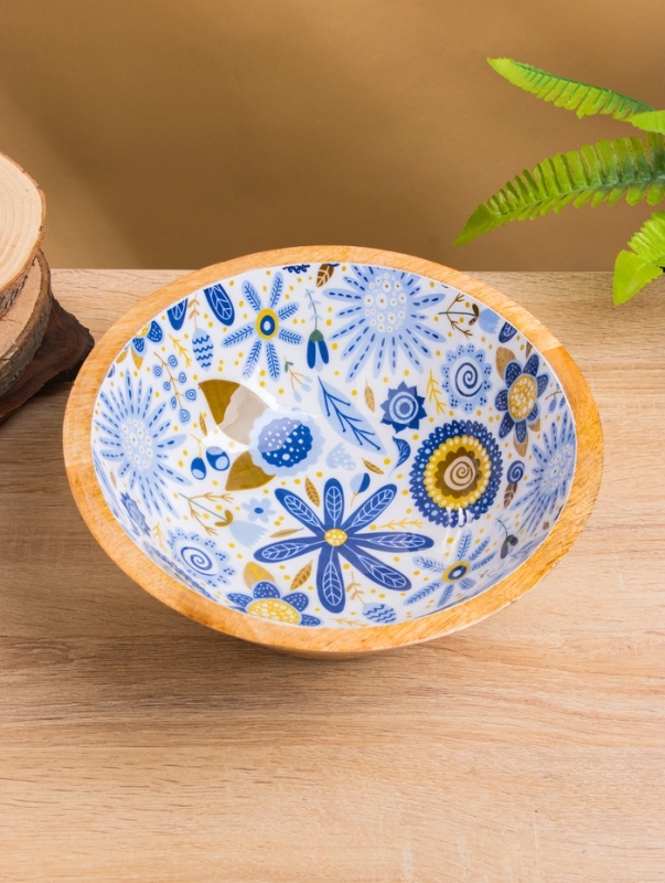 Салатник Салатник "Васильки" дерево манго 25х25х10 см