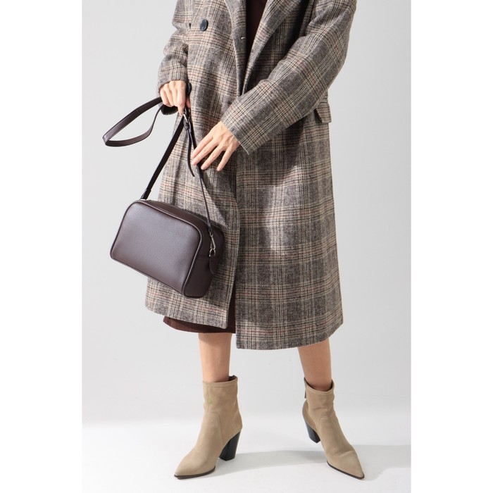 Сумка кросс-боди, отдел на молнии, наружный карман, длинный ремень, цвет тёмно-коричневый Сумка кросс-боди, отдел на молнии, наружный карман, длинный ремень, цвет тёмно-коричневый