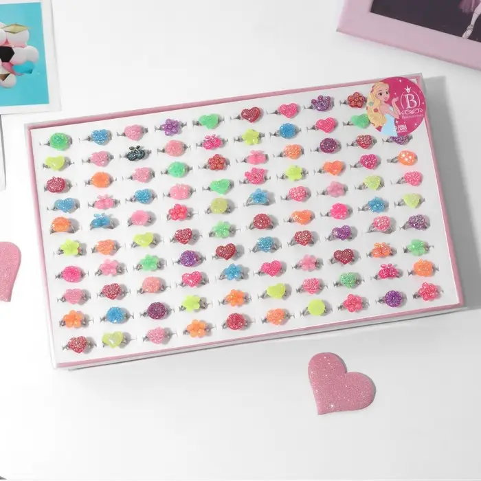 Кольцо «Выбражулька» блёстка, МИКС, безразмерное, форма МИКС Кольцо «Выбражулька» блёстка, МИКС, безразмерное, форма МИКС