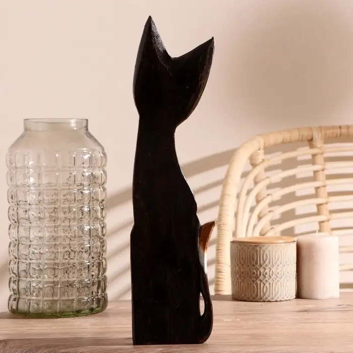 Сувенир &laquo;Кошка пятнистая&raquo;, 5.5&times;11&times;40 см, дерево