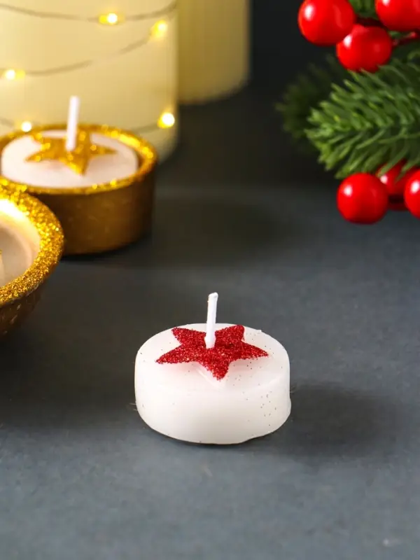 Набор свечей &laquo;Звёзды и подсвечник&raquo;, 7 шт., 15.8&times;16.8&times;3.3 см