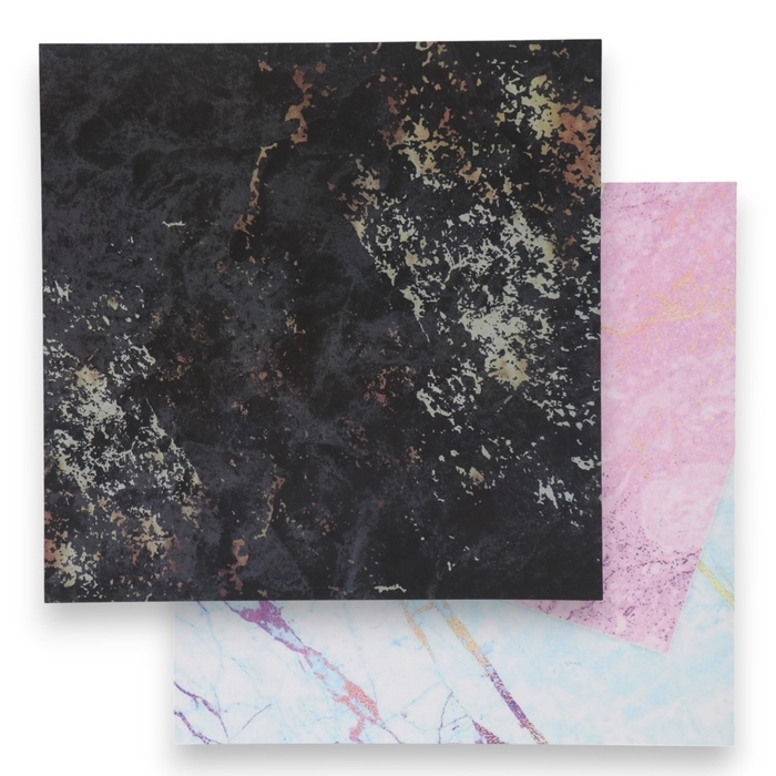 Фотофон двусторонний картон плотность 350 гр Фотофон двусторонний картон плотность 350 гр "Мрамор розовый и чёрный" 50х50 см