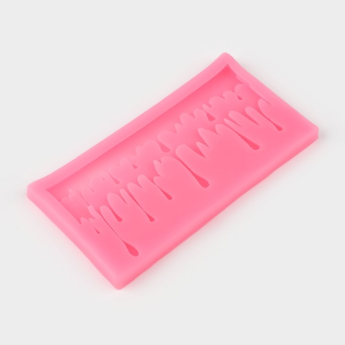 Молд «Оттепель», силикон, 12,5×6,5×1 см, цвет розовый