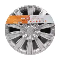 Колпаки колесные 16" "Торнадо", серебристый, карбон, компл. 2 шт.