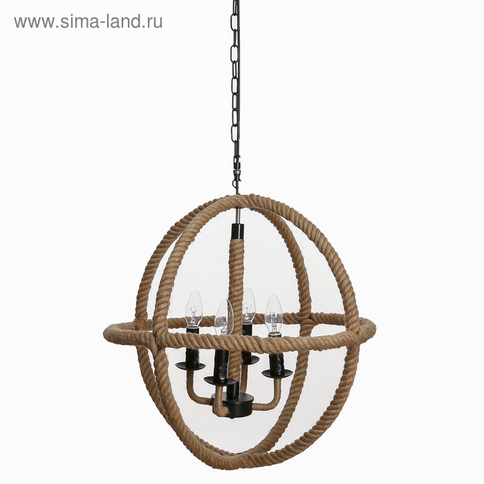 Люстра BayerLux "Плетение" 4x40Вт E14 черный 50х50х150 см