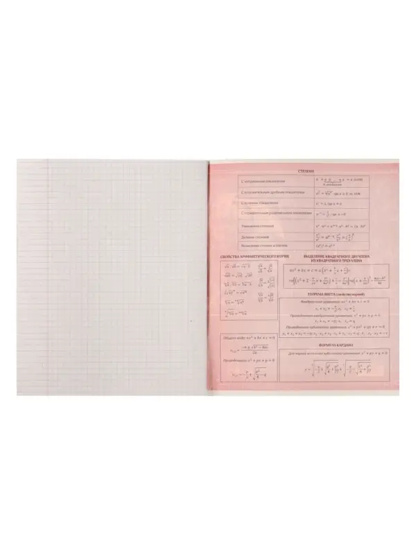 Тетрадь предметная 48 листов в клетку Calligrata, &laquo;Металл. Алгебра&raquo;, обложка мелованный картон, серые листы