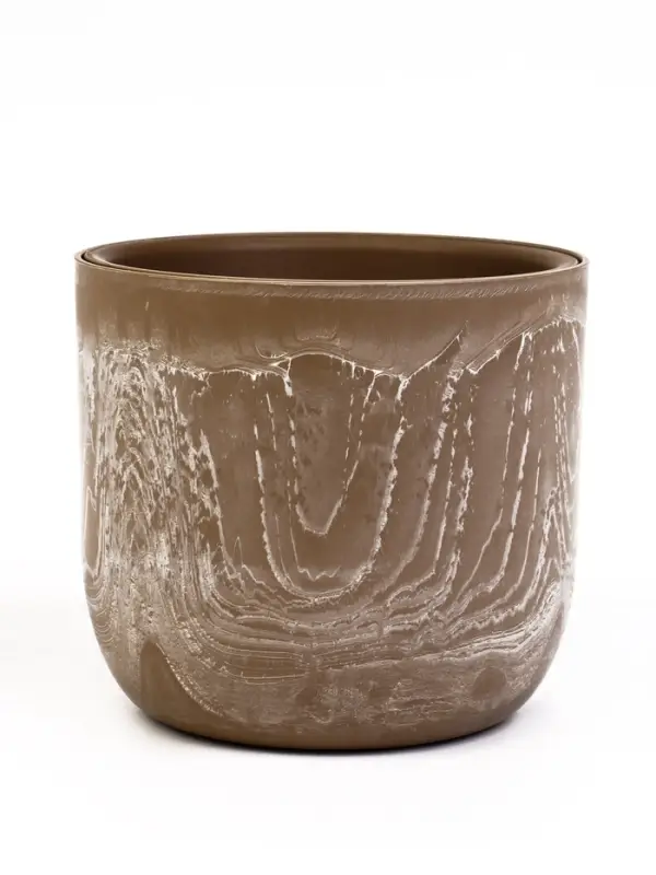 Кашпо со вставкой 3,7 л d22 см h20 см МИКРИТ бежевый слайн