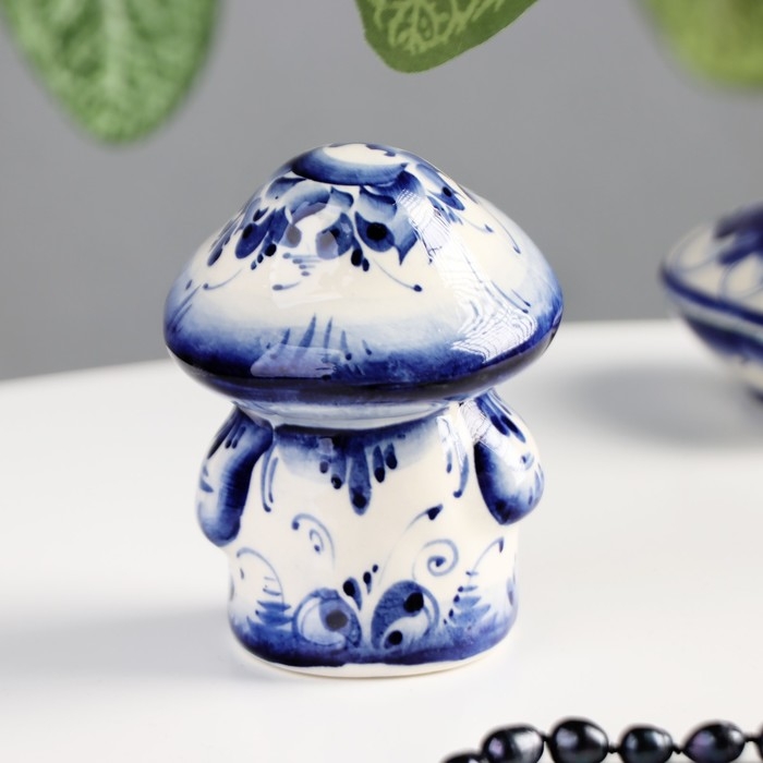 Сувенир «Дед Грибок», 9 см, гжель