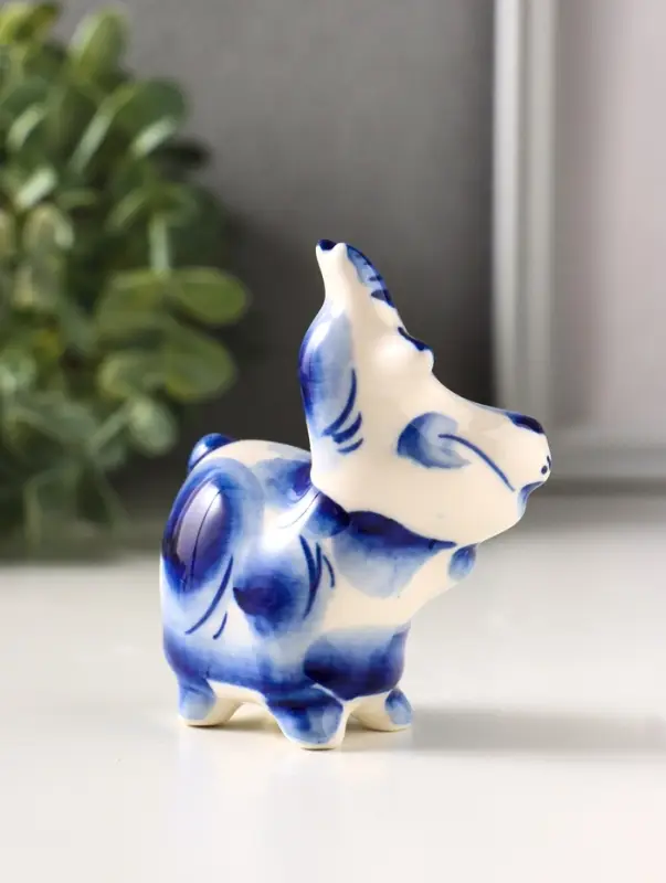 Фигурка фарфор &laquo;Маруся козочка&raquo;, 8.5 см, гжель, МИКС