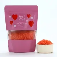 Соль для ванны Just Love, 330 г, аромат клубничной любви, Чистое счастье