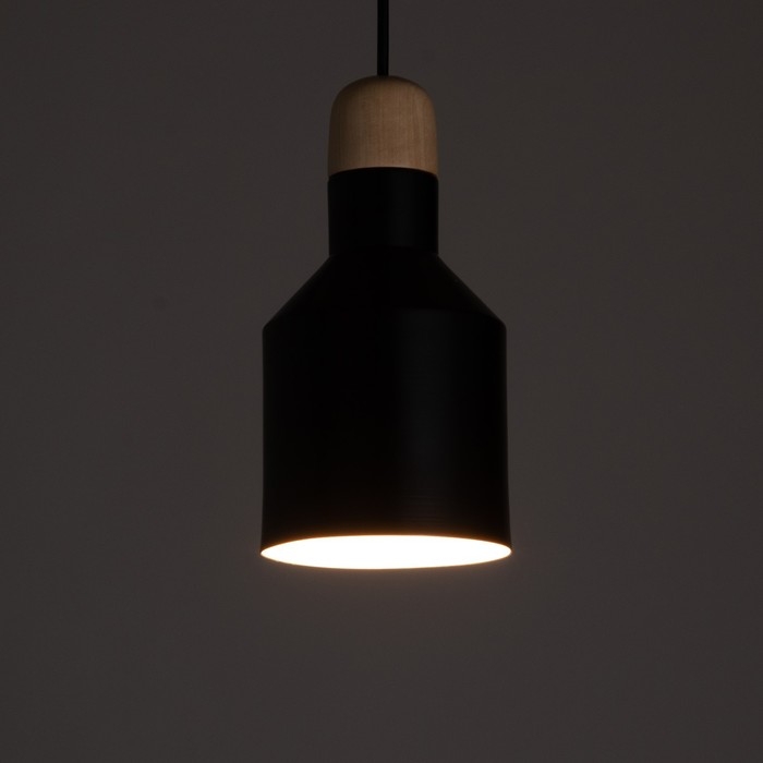 Люстра BayerLux Подвес BayerLux Люстра BayerLux Подвес BayerLux "Пума" 1х40Вт Е27 черный/коричневый 12х12х70см