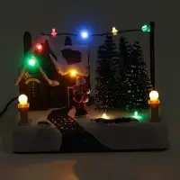 Фигура с подсветкой &laquo;Дед Мороз у домика&raquo; 17.5&times;10&times;12 см
