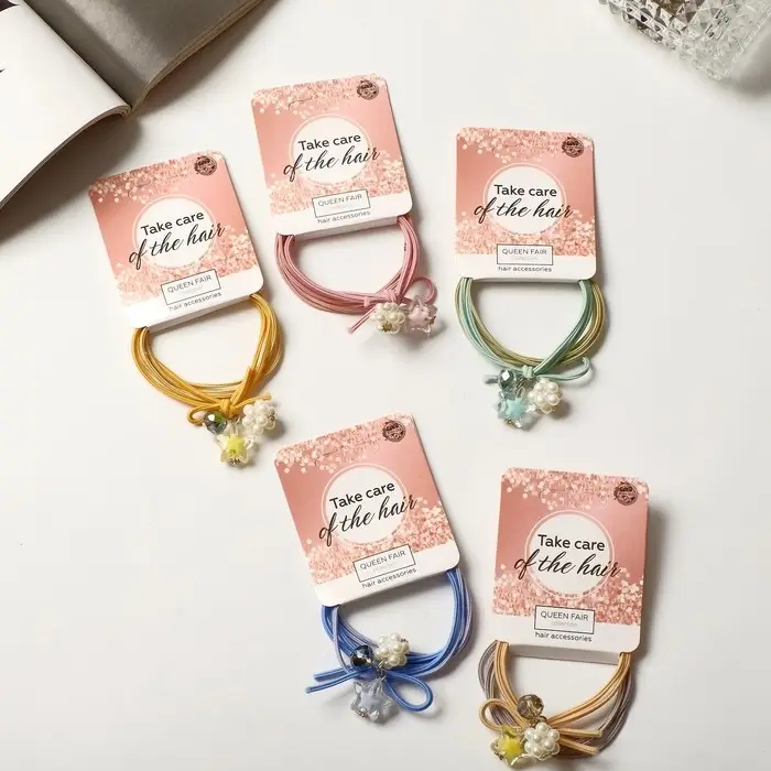 Резинка для волос Резинка для волос "Авелин" (набор 2 шт) звёздочка цветочек, микс