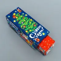 Подарочная коробка Новогодняя Фура «Новогодний пилотаж» с анимацией 36×15×10 см