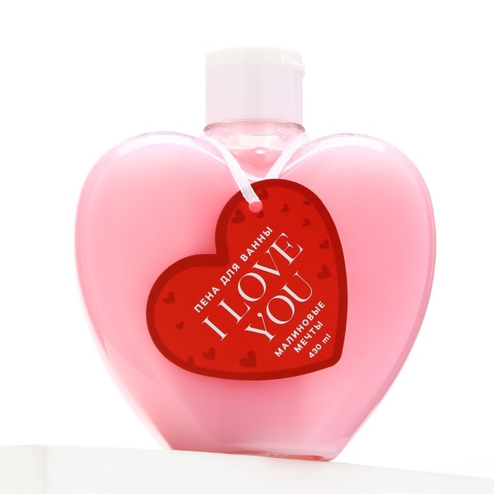 Пена для ванны I Love you, 430 мл, аромат малиновые мечты, ЧИСТОЕ СЧАСТЬЕ Пена для ванны I Love you, 430 мл, аромат малиновые мечты, ЧИСТОЕ СЧАСТЬЕ