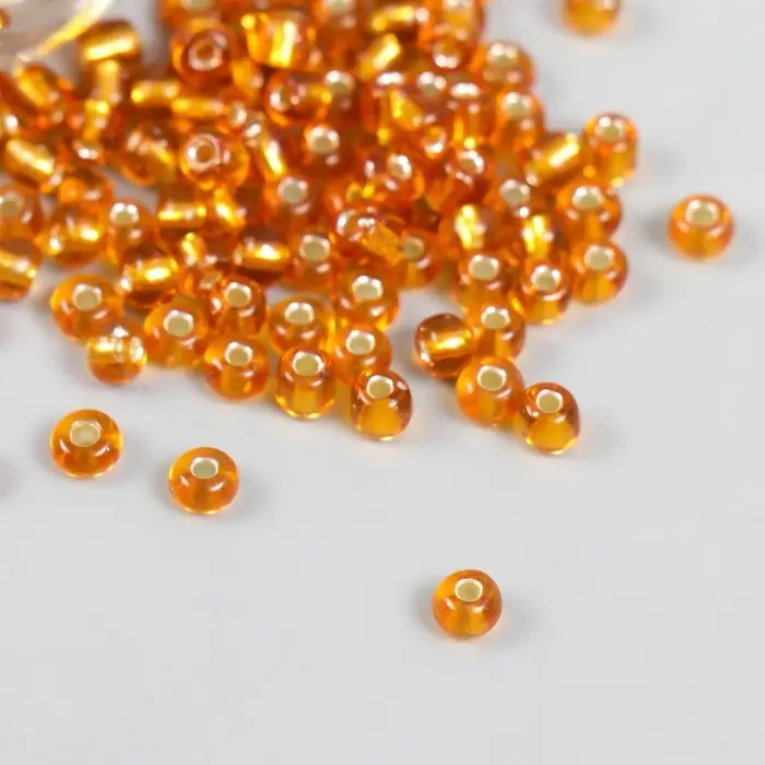 Бисер круглый 6/0 в бутылочке  Бисер круглый 6/0 в бутылочке "Бронзово-коричневый" прозрачно-цветной 20 гр