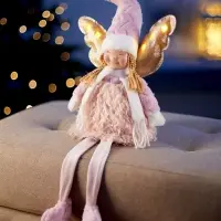 Светодиодная фигура &laquo;Кукла в розовом&raquo; 70 см, текстиль, 6 LED, от батареек AG10&times;3, свечение тёплое белое