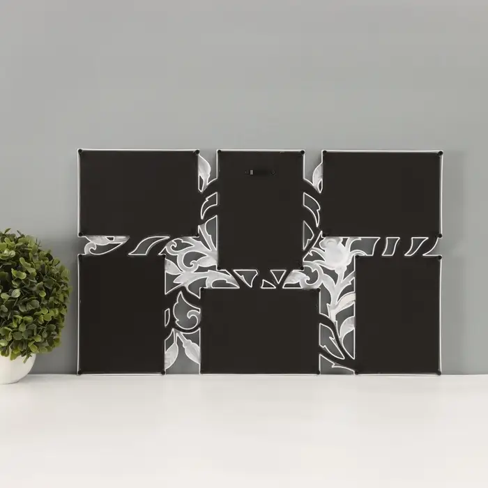 Фоторамка - коллаж на 6 фото 10&times;15 см &laquo;Бутон&raquo;, пластик, белая, 52&times;32 см