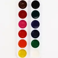 Акварель 12 цветов, упаковка картон "Монстрик"